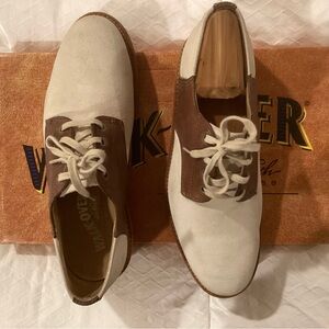 Brown and Cream Saddle Shoes by Walk-Over USA